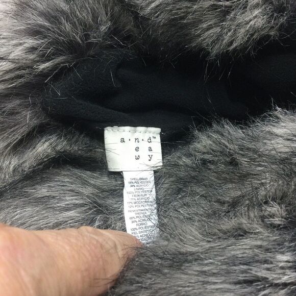 a new day Knit Sherpa Fur trappers hat Womens aviator‎ winter cap Sz Med - Picture 7 of 7